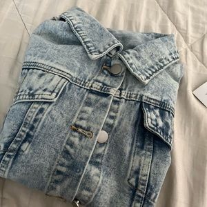 Shein Button Front Flap Pocket Denim Jacket size L (8-10)